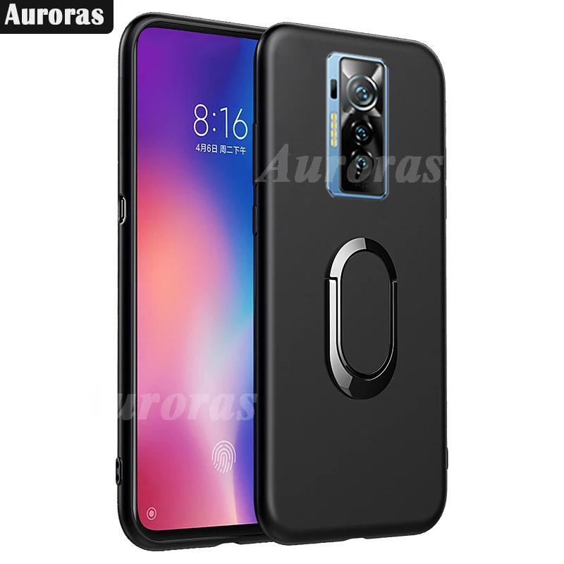 Auroras Case For TECNO Phantom X Ultra Thin Soft With Magnetic Attraction Ring Back Matte For Tecno PHANTOM X Cover