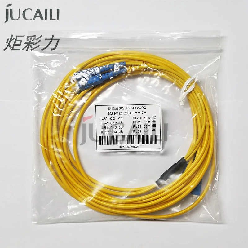 Jucaili cabo de dados da impressora óptica, cabo de fibra óptica de núcleo duplo de 4.0mm sc/sc para hoson galaxy infinity challenger phaeton para impressora