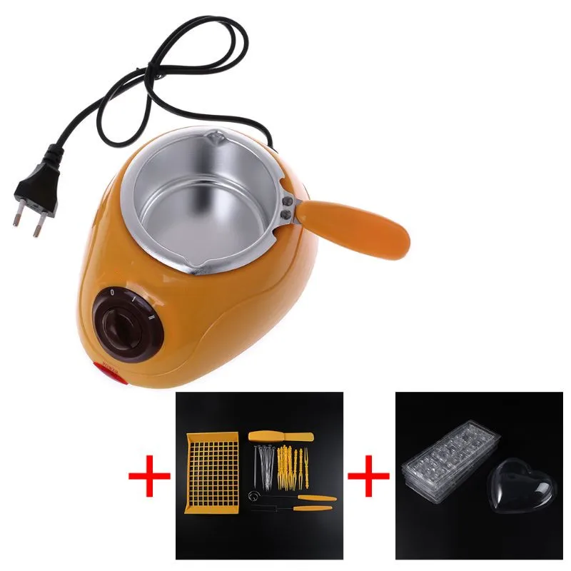 Electric Heating Chocolate Candy Melting Pot Fondue Fountain Machine Kitchen Baking Tool for home Whosale&Dropship