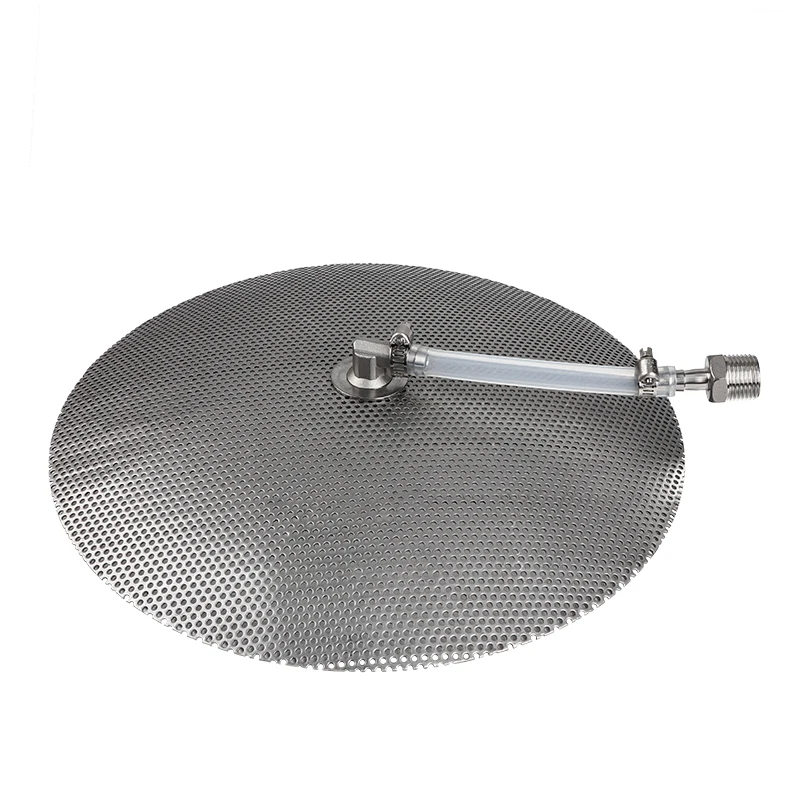 Homebrew 12\'\' Mash Tun False Bottom Kits, Stainless Steel Domed False Bottom with 3/8\'\' Hose Barb Elbow Fitting Brew Kettle Use