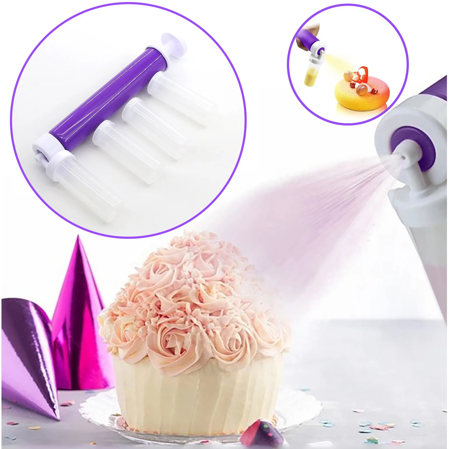 

1PCS Cake Airbrush Cake Decorating Tools Cake Decorating Supplies Dessert Kitchen Baking Accessories Pastry Tool Spray Gun