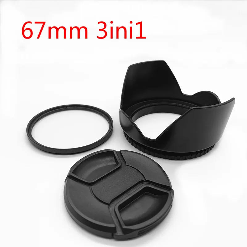 67mm Lens Hood Cap UV Filter for Nikon D300 D700 16-85mm 18-70mm ,D80 D90 18-105mm