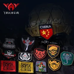 YAKEDA Custom 3D Embossed Hook And Loop Soft Rubber PVC Clothing Fabric Embroidered Patch