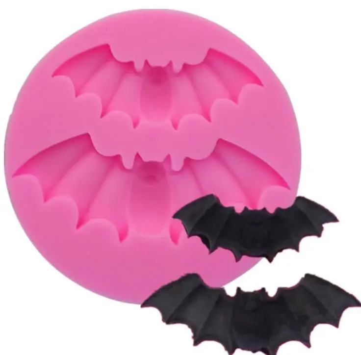 

Halloween Silicone Bat Moulds Christmas Ghost Festival Decorating Cake Moldes Sugar Biscuits Baking Easy Dismantling Mould SN