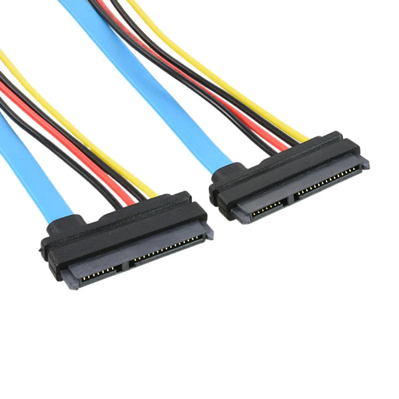 22Pin SATA femmina a 7 + 15 Pin femmina seriale cavo di prolunga SATA cavo di prolunga combinato di alimentazione dati 15cm