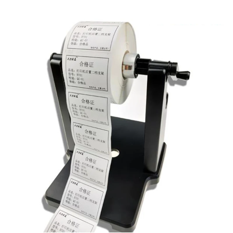 Label rewinder hand crank Printer external label holder Manual winder large roll label holder