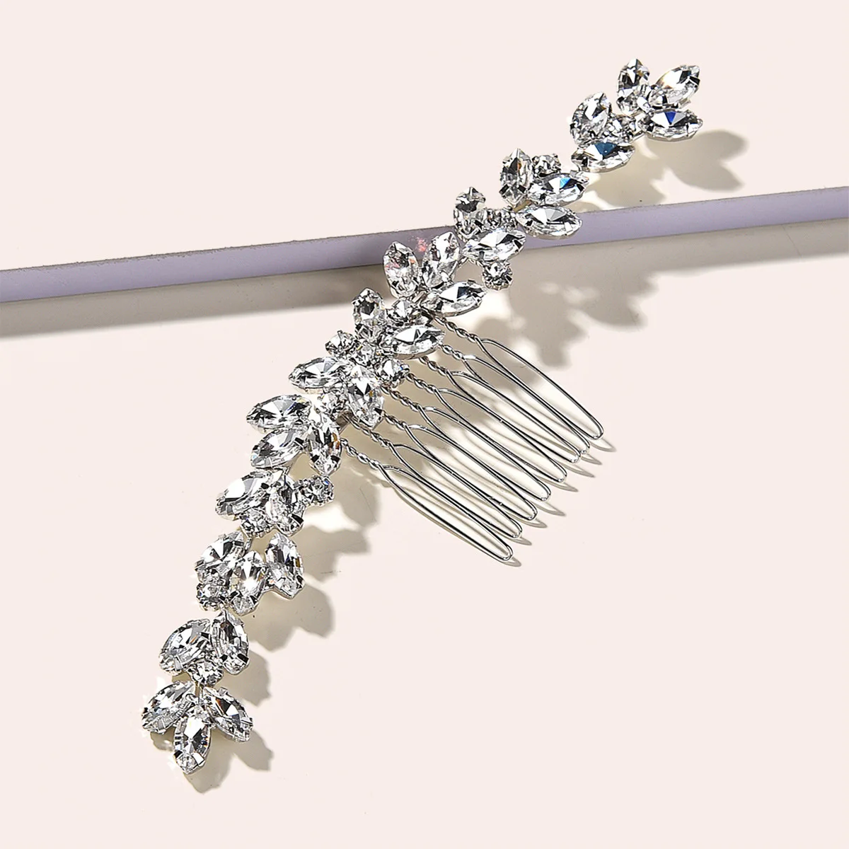 Simple Hair Combs Hair Accessories For Women Bride Rhinestone Hairpins Clips Bridal Wedding Headdress tocados para cabello novia