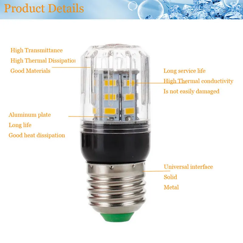 Led bulb E27 E14 E12 E26 5730 SMD 110V 220V DC 12V 24V 27LEDs 7W Led Candle Bulb Corn Lamp Chandelier Energy Saving Light Lamps