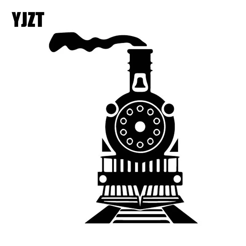 YJZT 12.3CM*15.8CM Dazzling Locomotive Nice High Quality Vinly Decal Cool Decor Car Sticker Delicate Black/Silver C27-0957