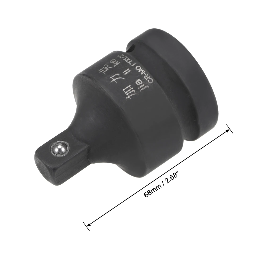 Adaptador reductor de enchufe de impacto, herramientas de reparación para llaves de trinquete hembra a macho cr-mo, 1 piezas, 1 pulgada, F) x 1/2