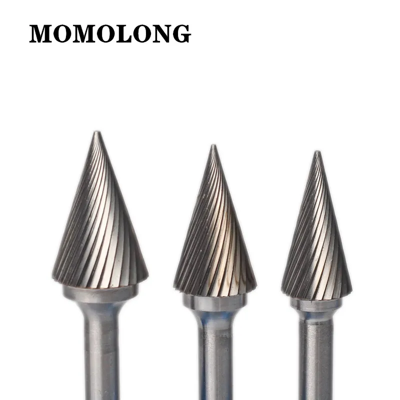 M Type Head Tungsten Carbide Rotary File Tool Drill Milling Carving Bits Point Burr Die Grinder Abrasive Tools