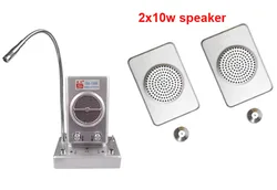 Top Quality Window Microphone Audio Record Interphone Speaker Dual-Way Bank Office Store Station 2x10W Window Microphone 10m cab