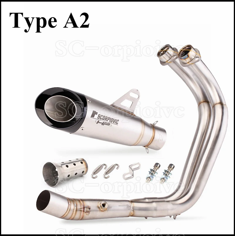 Voor Yamaha MT-07 FZ-07 Motorcross Uitlaat Voor Pijp Motorfiets Uitlaat Systeem Gemodificeerde Escape Moto Racing Yzf MT07 FZ07 Tracer
