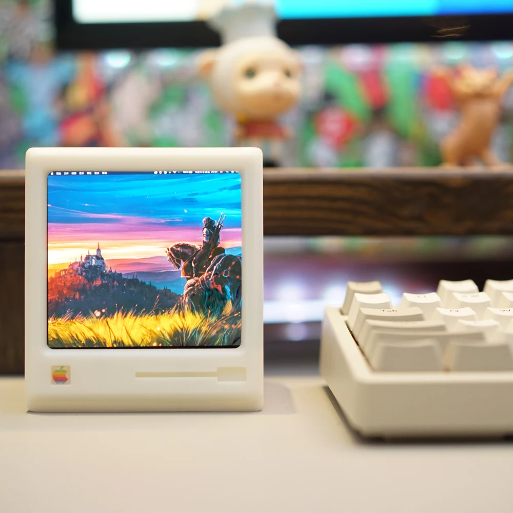 3.8 inch 1200*1080 small TV, retro Macintosh computer secondary screen, external screen monitor