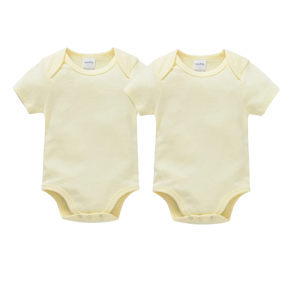 2024 Short Sleeve Newborn Baby Clothes Unisex 100% Cotton Plain Pink Design Ropa Bebe Summer Jumpsuit Toddlers 0-24 Months image 3