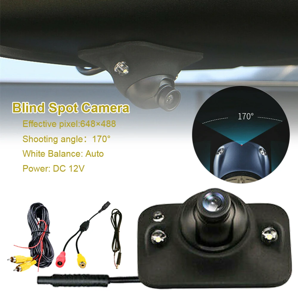 Auto Rear View Camera Light Angle 170° Sensitive LED Night Vision Fit For Car Front Rear Side 12V