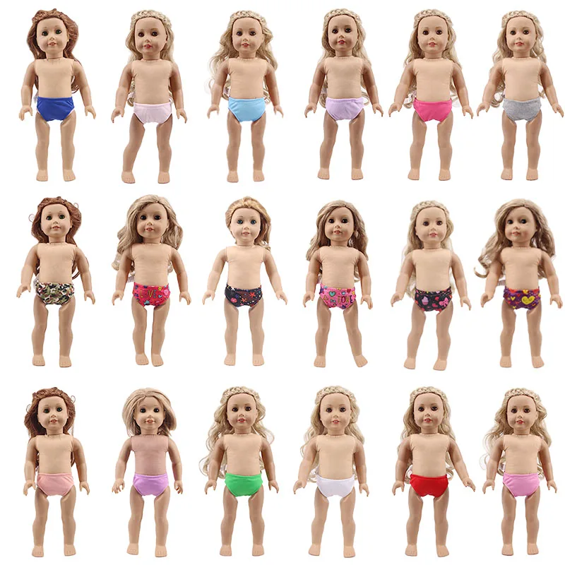 Doll 15 Styles Color Pattern Panties For 18-Inch American & 43 Cm Born Baby Our Generation, Birthday Girl's Toy Gift