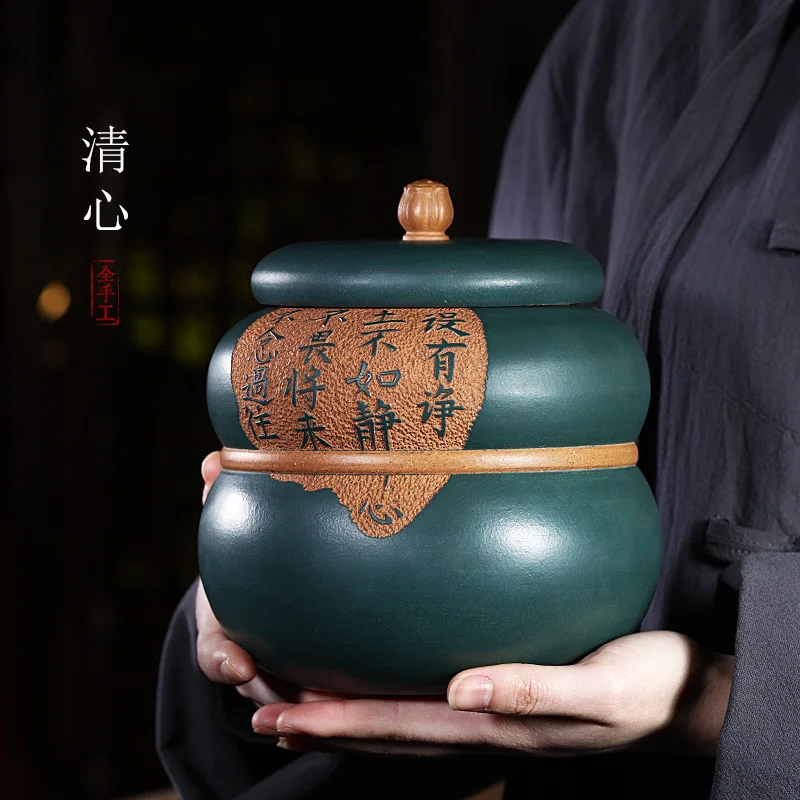 

★caddy chun-yan wu all hand seal pot household receives certificate of form a complete set of calligraphy and painting