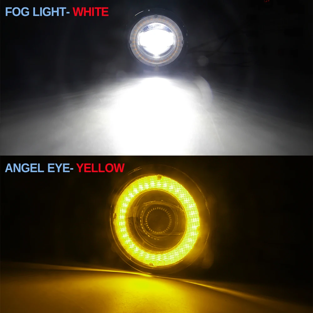 2 Stuks Auto Mistlamp Montage Led Angel Eye Dagrijverlichting Drl 30W H11 12V Voor Mitsubishi Outlander 2006-2019