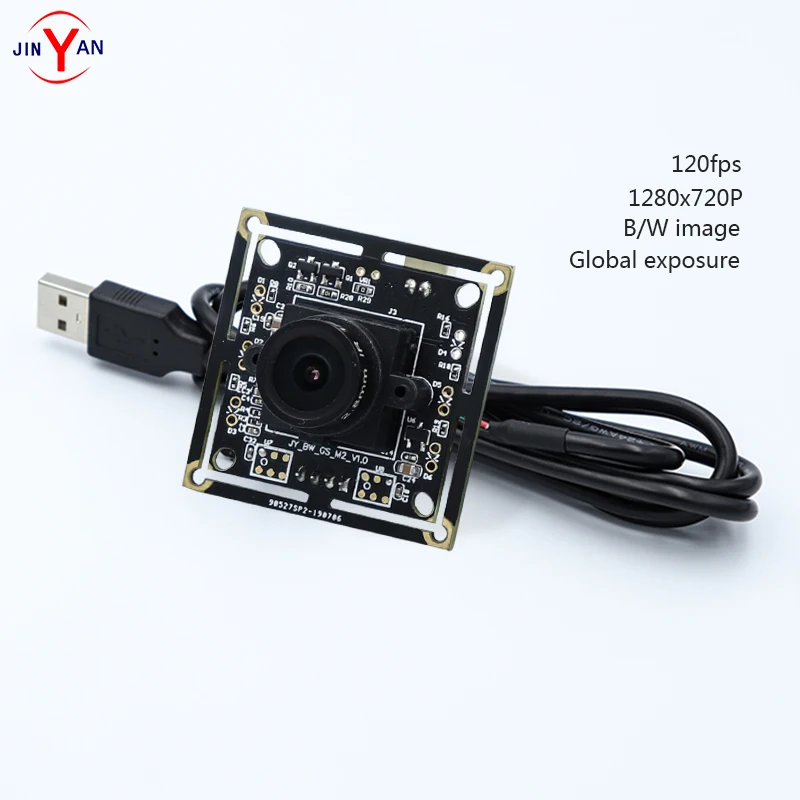 

【HOT】JinYan 1MP Mono Chrome Global Exposure Camera Module High Speed B/W 720P/MJPEG@120fps OmniVision CMOS Sensor USB2.0 UVC PCB