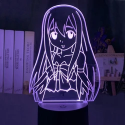 Kawaii Room Decor Sailor Moon Night Light Manga Lamp Lamp USB Table Bedroom Gaming Setup Led Lights for Decorative Children's 3D