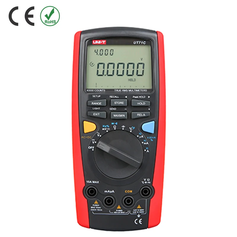 UNI-T UT71C UT-71C  True RMS 40000 Counts Intelligent DMM Digital Multimeters w/ Temperature Test Multimetro Ammeter Multitester