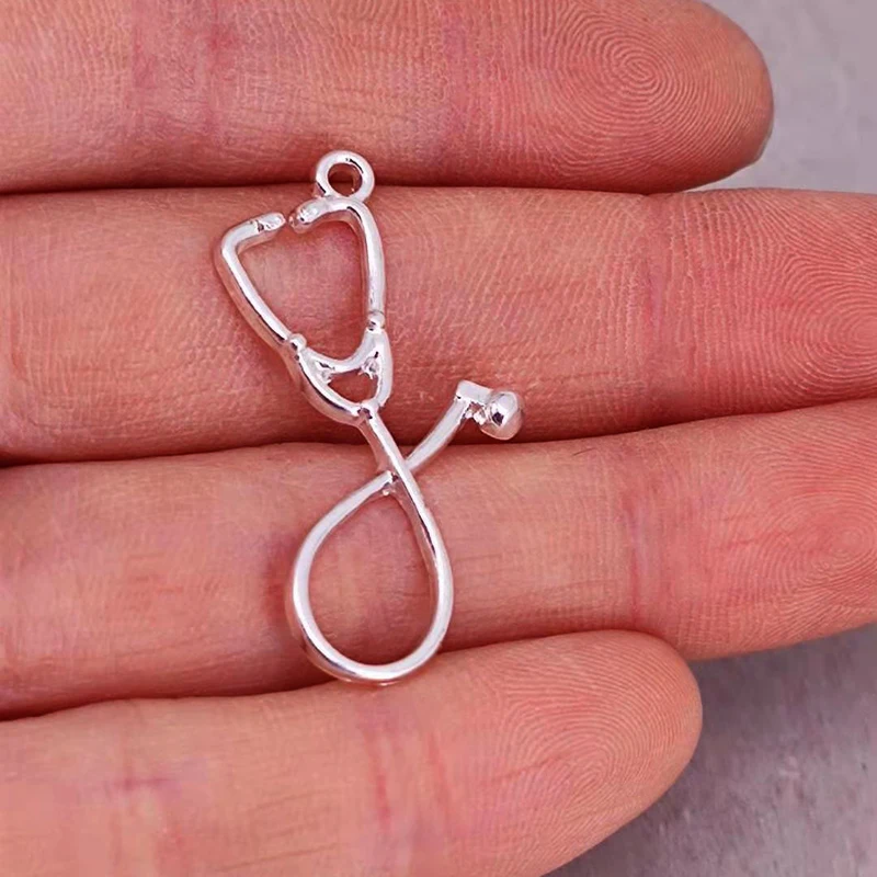 hzew 5pcs Jewelry Gift for Nurse Doctor Medical Stethoscope Collar Body pendant charm for women