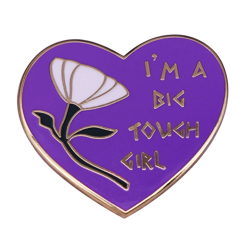 Megara heart shaped pin with a classic quote from Hercules