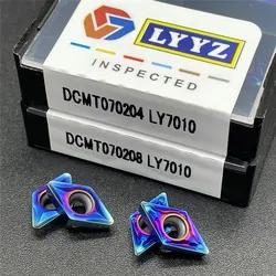 High quality DCMT070204 DCMT070208  nano blue thread insert cemented carbide blade CNC tool blade DCMT070204 DCMT070208