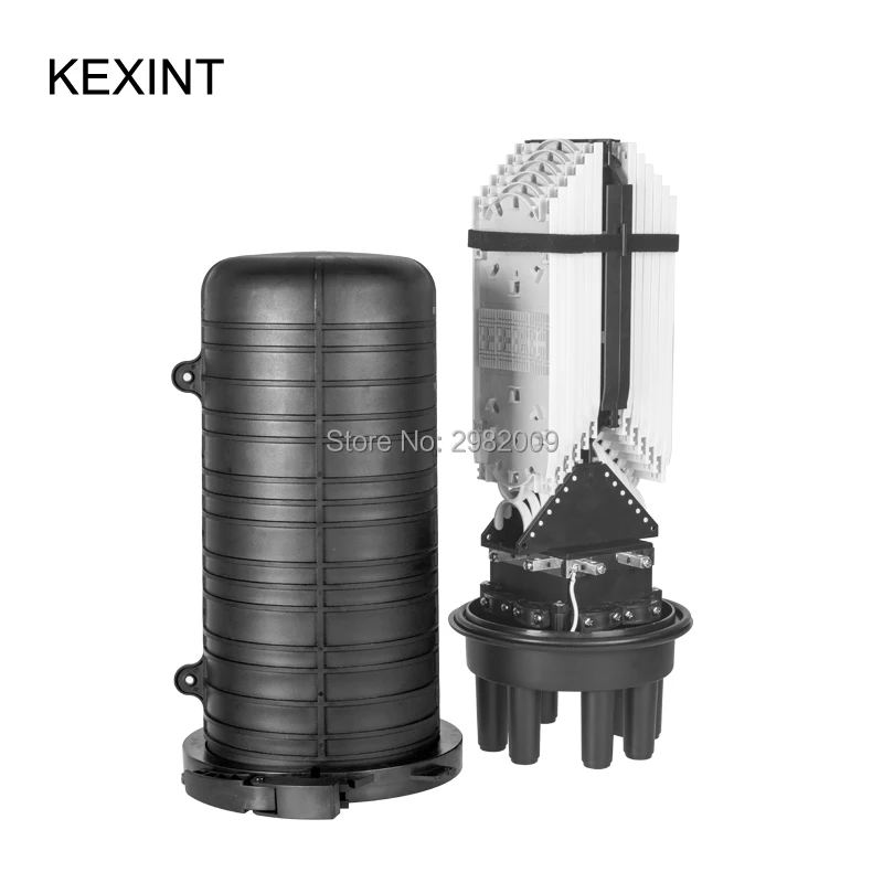 

KEXINT FTTH Outdoor Pole 288 Core Fiber Optic Dome Closure Waterproof IP68 Distribution Box