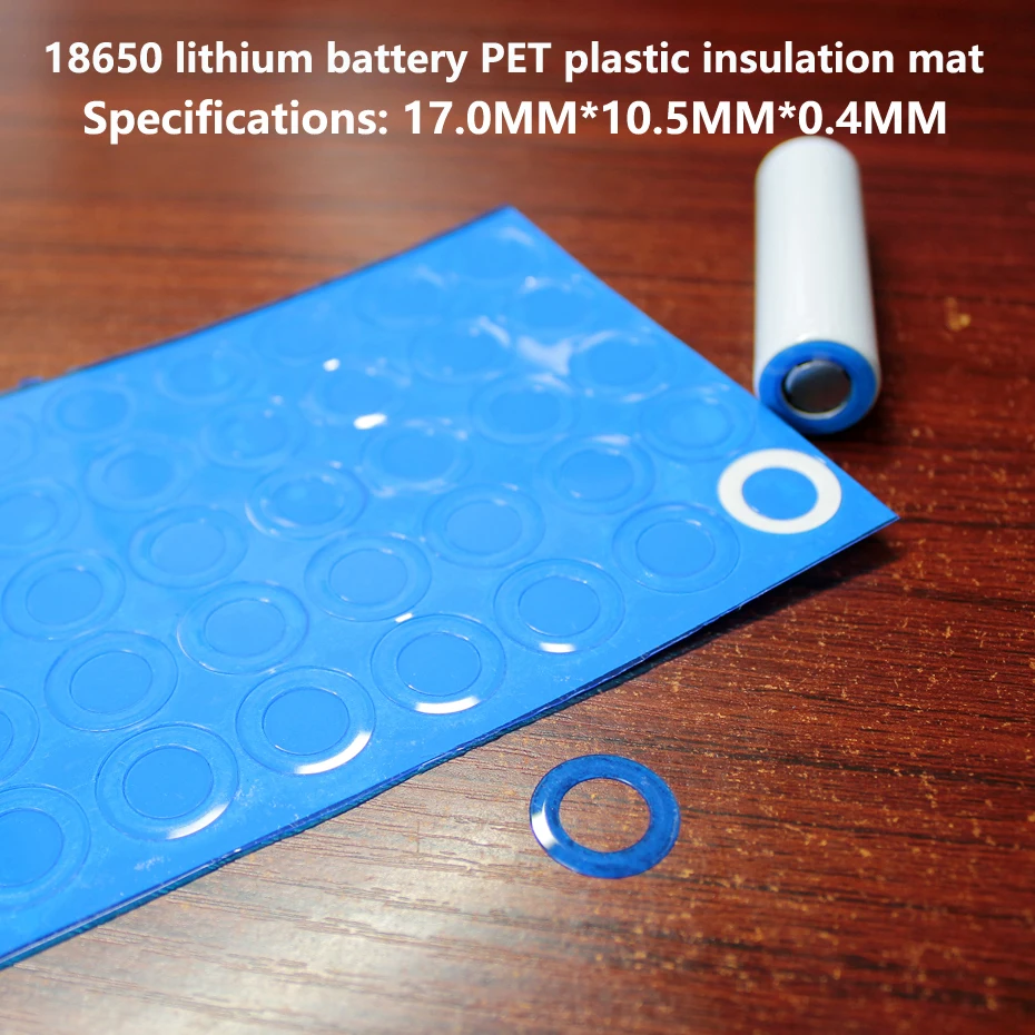 100pcs/lot 18650 lithium battery PET plastic positive insulation gasket lithium battery original hollow insulation pad