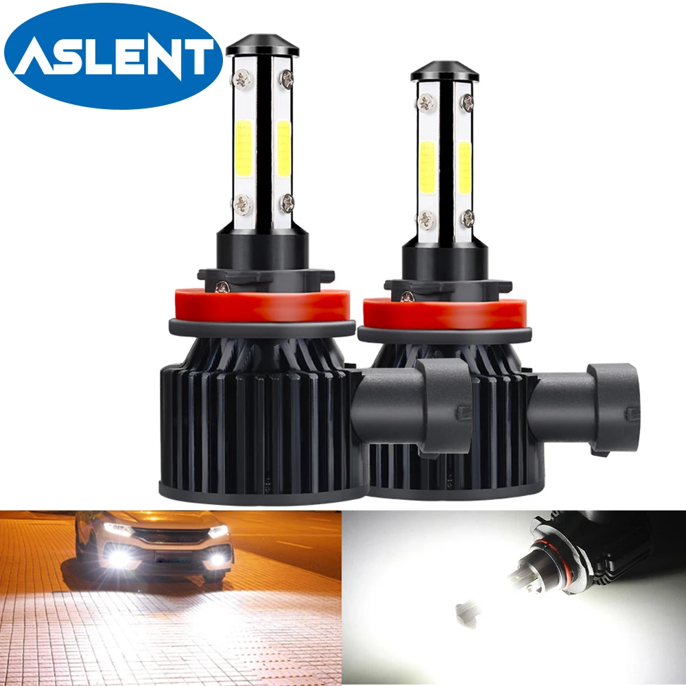 

2PCS 4 Sides 14400LM H7 H4 Led H11 Car Headlight Bulbs 6000K H8 H9 HB3 9005 HB4 9006 48W 3D 360 Degree Automotive Fog Lights 12V