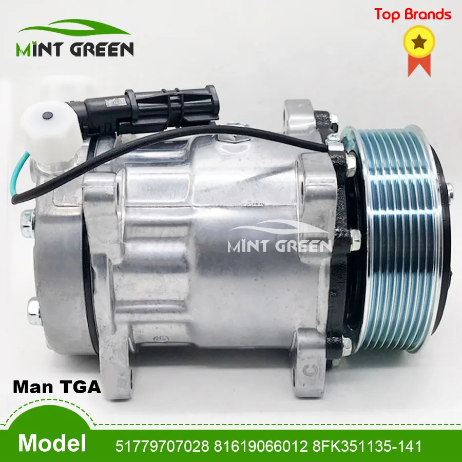 

7H15 AC Air Conditioning Compressor Cooling Pump For Man truck TGA TGX TGS 51779707028 81619066012 8FK351135-141 TSP0155813