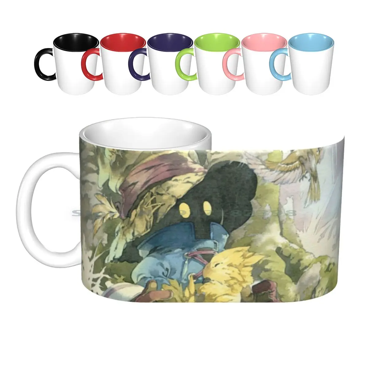 Vivi Rain Ceramic Mugs Coffee Cups Milk Tea Mug Vivi Rain Chocobo Sleep Mam Friends Family Game Play Comic Manga Anime Rpg