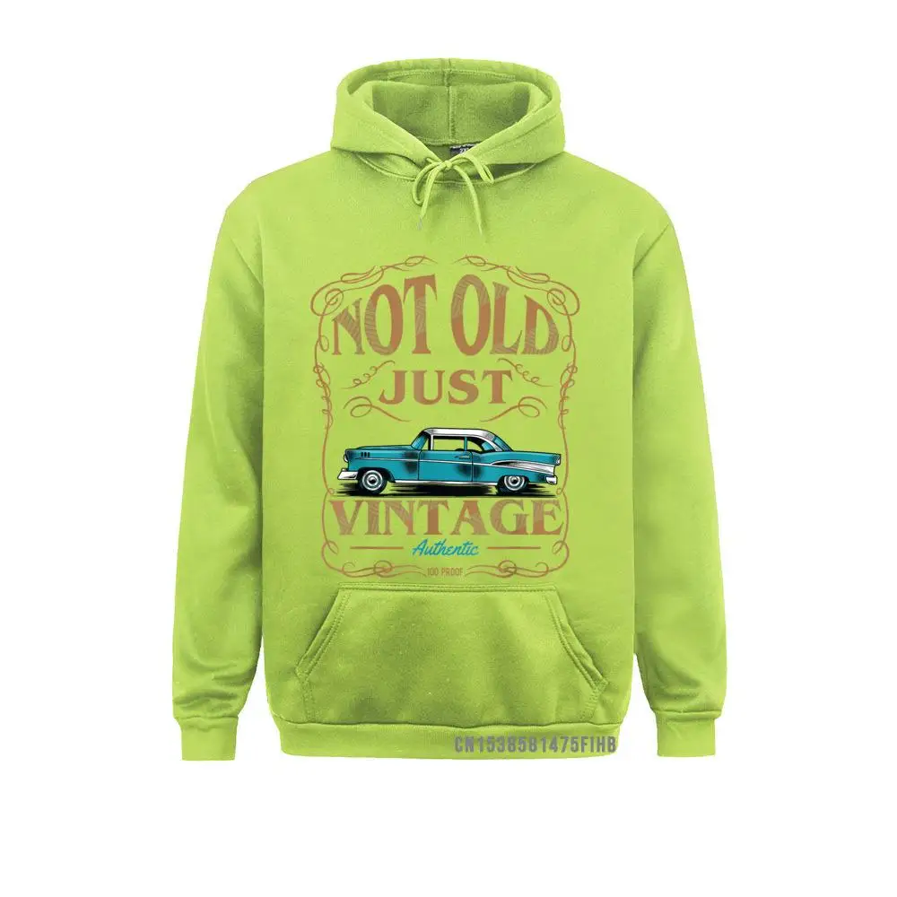 Not Old Just Vintage American Classic Car Birthday Sweatshirt Holiday Sweatshirts Retro Long Sleeve Hoodies Men Normcore Hoods