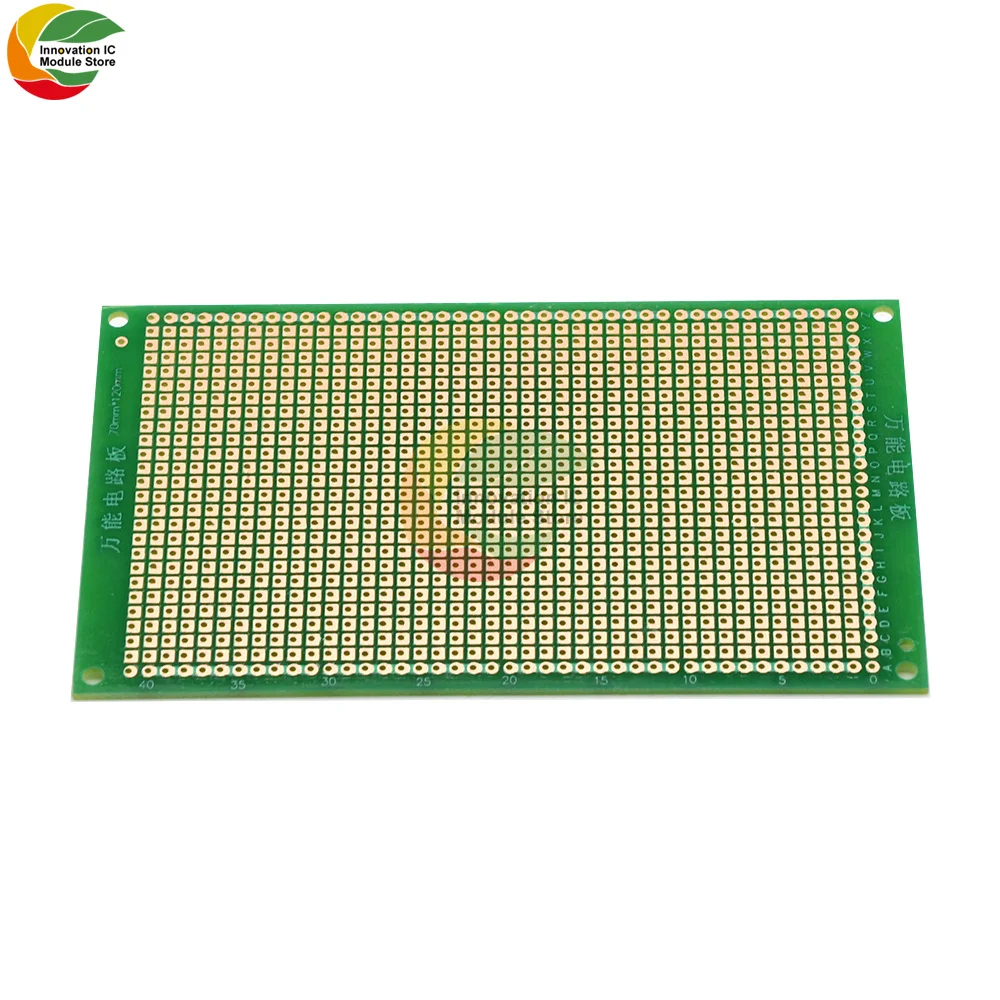 Ziqqucu 1 Piece 7X12CM Single Sided Green Oil Copper Plated Universal Breadboard DIY Soldering PCB Board for Arduino Textolit