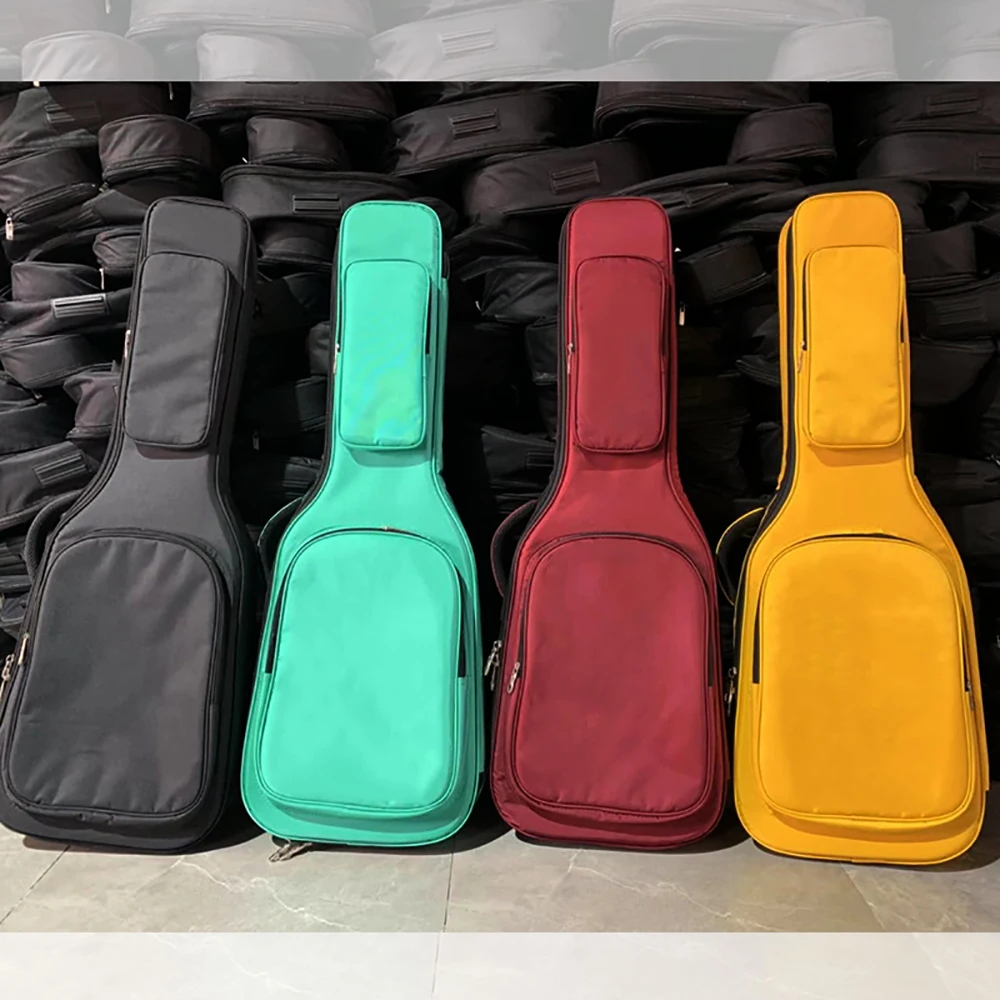 Waterproof Guitar Case 25mm Cotton Electric Guitar Bag Double Strap Padded Oxford Cloth Backpack Guitar Parts & Accessories