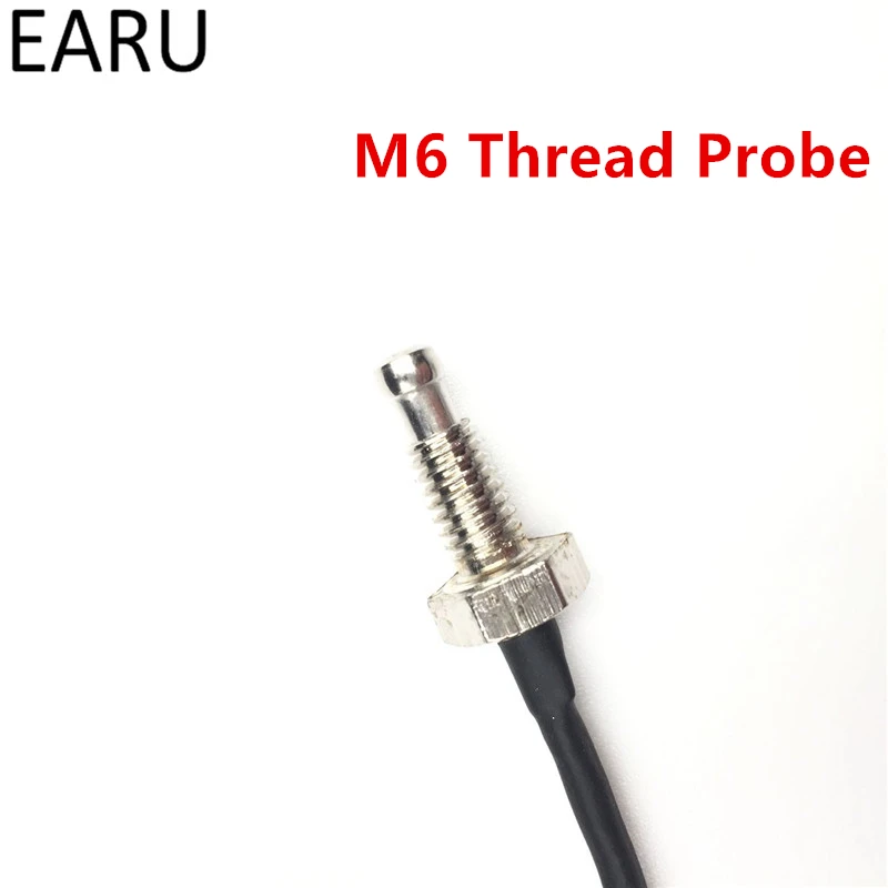 1pc Thread M6 Screw Probe Temperature Sensor Thermocouple K Type Range 0-400 Degree 2m Long Cable for PID Controller Thermometer