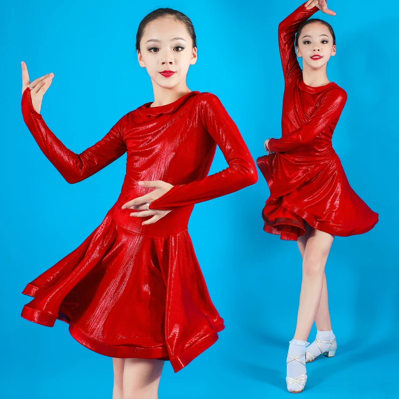 

Girls Latin dresses for dancing ballroom dance dress rumba samba Solid color skirt children samba cha cha tango skirt standard