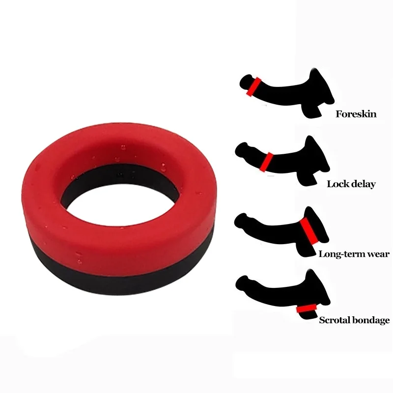 Male Silicone Luminous penis lock cock Ring bondage Erection Delay Ejaculation Reusable Enlargement ball stretcher Sex Toy Men