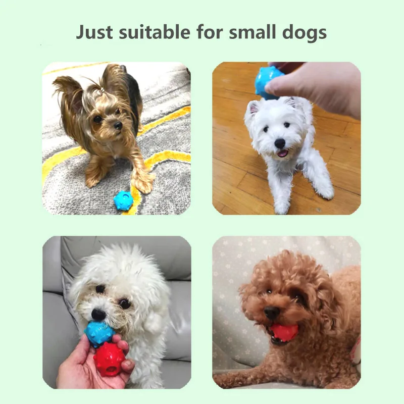 CAITEC Dog Toys Mini Squeaking Ball Soft Floatable Springy Great for Tossing and Chasing Best for Mini or Small Dogs