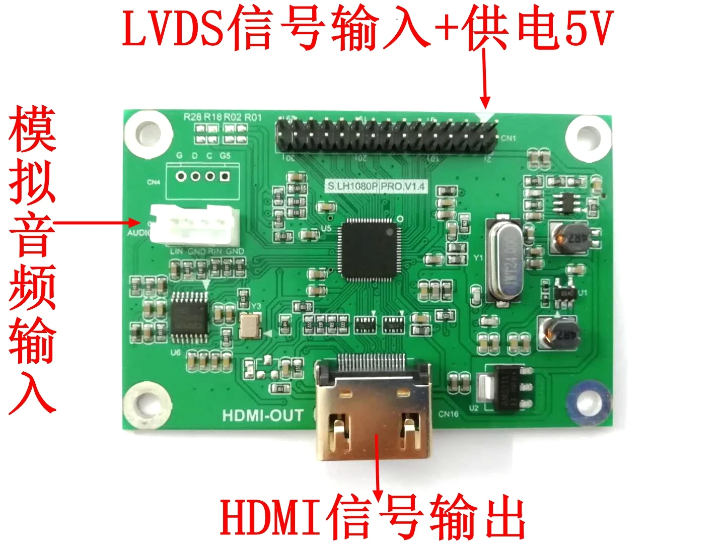 L-V-D-S to H-D-MI Adapter Board Lvds to Hdmi Output Supports Multiple Resolutions Standard 720P 1080P