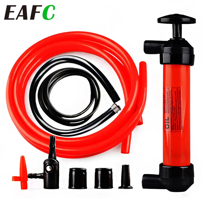 1pc Portable Manual Oil Pump Hand Siphon Tube Car Hose Liquid Gas Transfer Sucker Suction High Quality Inflatable Pump