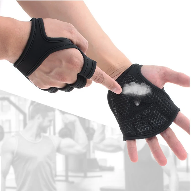 Hand Palm Protector Gym Fitness Gloves Bodybuilding Workout Power Weight Lifting Training Gloves Dumbbell Grips Pads Sport Glove