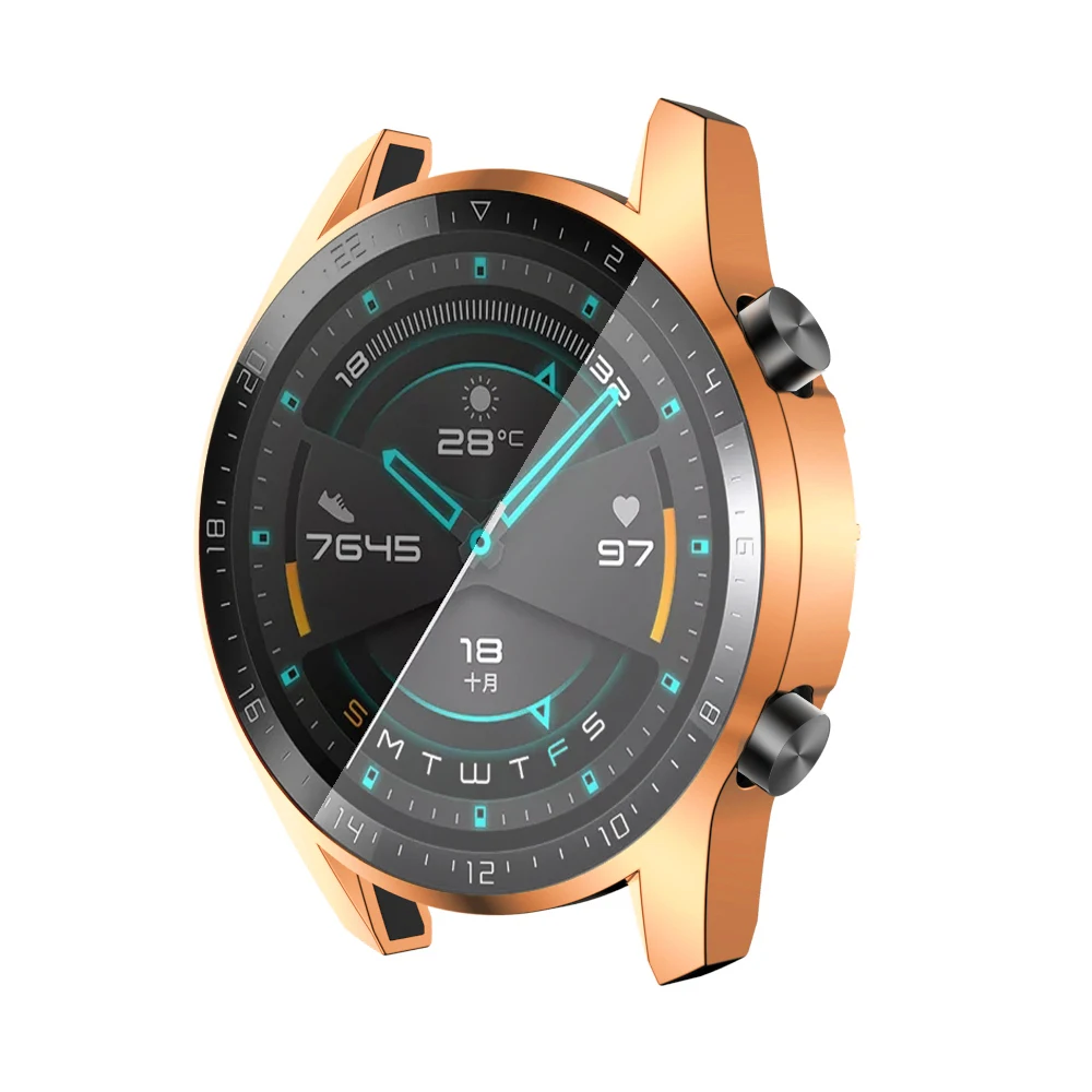 Per Huawei Watch GT2 custodia 42mm custodia protettiva in TPU morbido per Huawei Watch GT2 46mm custodia protettiva per schermo intero cornice paraurti