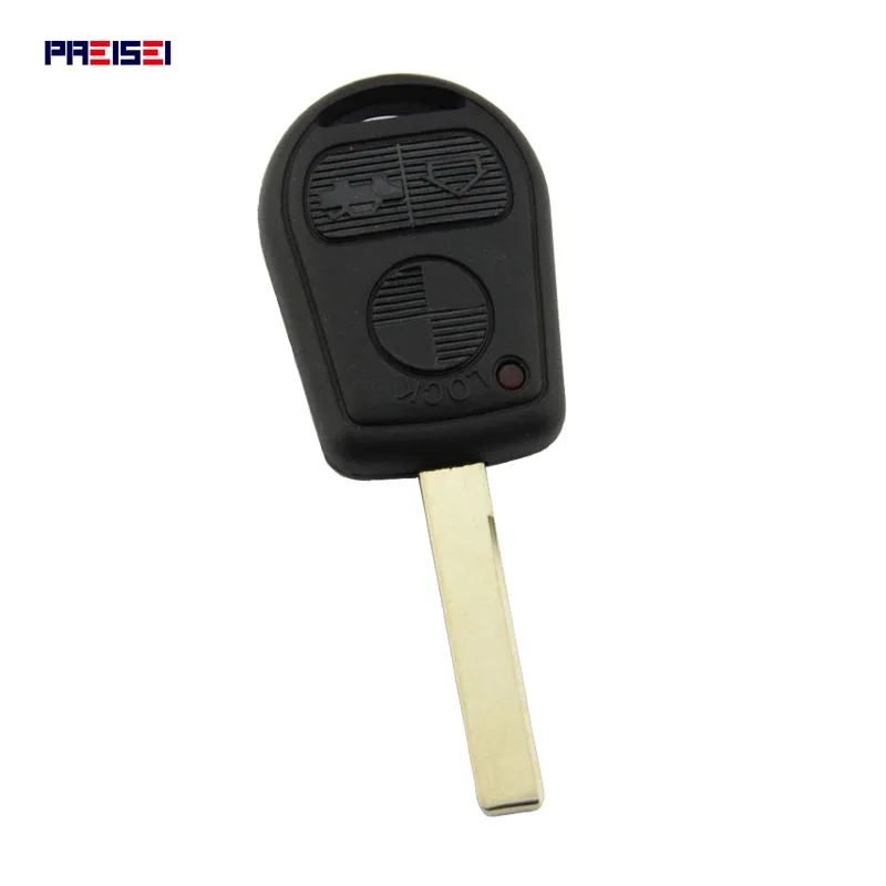 

PREISEI 3 Buttons Replacement Accessories Remote Key Shell For Car BM E31 E32 E34 E36 E38 E39 E46 Z3 Fob Uncut HU92 Blade