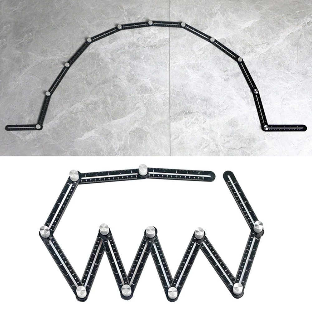 12 Mặt Có Thể Gập Lại Cai Trị Mở Đường Xếp Tầng Lỗ Mở Thiết Bị Định Vị Đa Năng Thủng Nhiều Góc Gấp Cai Trị Đo Dụng Cụ
