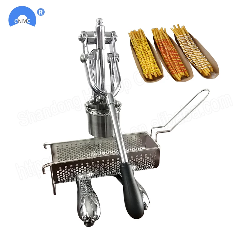 30CM Long Potato Strip Extruder Mashed Potatoes French Fries Maker Machine  Manual Potato Forming Tool