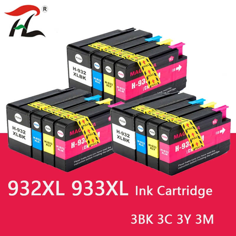 

Compatible For HP 932 933 932XL 933XL Ink Cartridge For HP Officejet 7110 6100 6600 7510 7512 7612 7610 7612 Printer