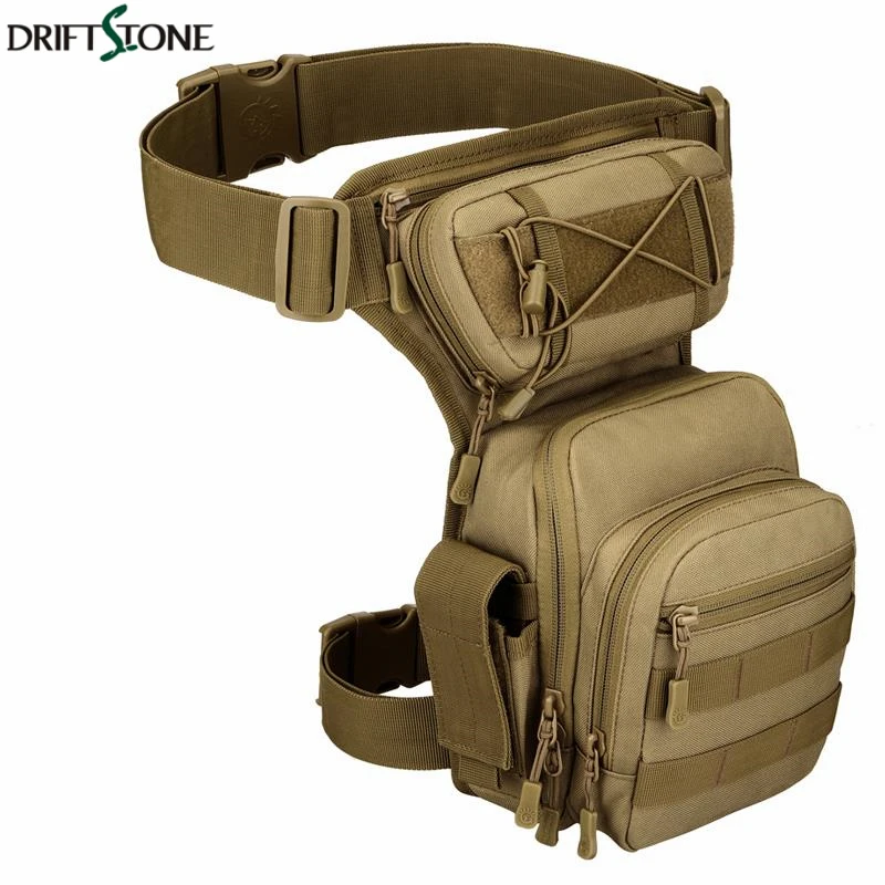 Waterproof 1000D Nylon Waist Leg Bag Men Tactical Waist Bag Packs Outdoor Travel Bag Hunting Fishing Fanny Pack